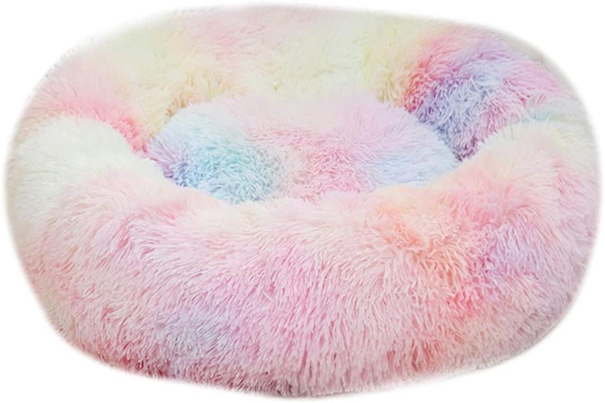Ronde Hondenkussen - Huisdier Mand - Comfortabel Slapen - Zachte Pluche Vacht - XL - Meerdere Kleuren