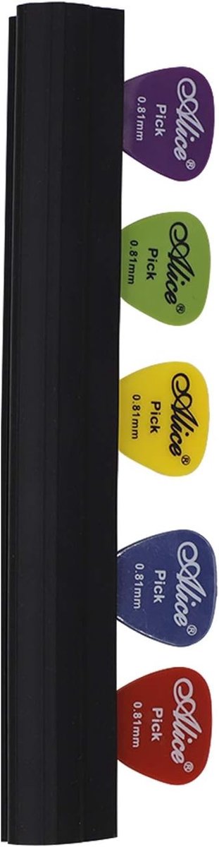 Microfoonstandaard met Gitaarplectrumhouder en 5 Plectra, 18 cm Rubber Microfoonstandaard voor Akoestische en Elektrische Gitaren