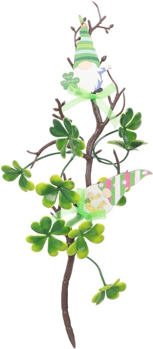 Decoratieve Shamrock Tak voor St. Patrick's Day - Realistisch Kunstklaverblad voor Ierse Feesten, Tafel- en Kamerdecoratie, DIY Accessoire voor Stressvermindering