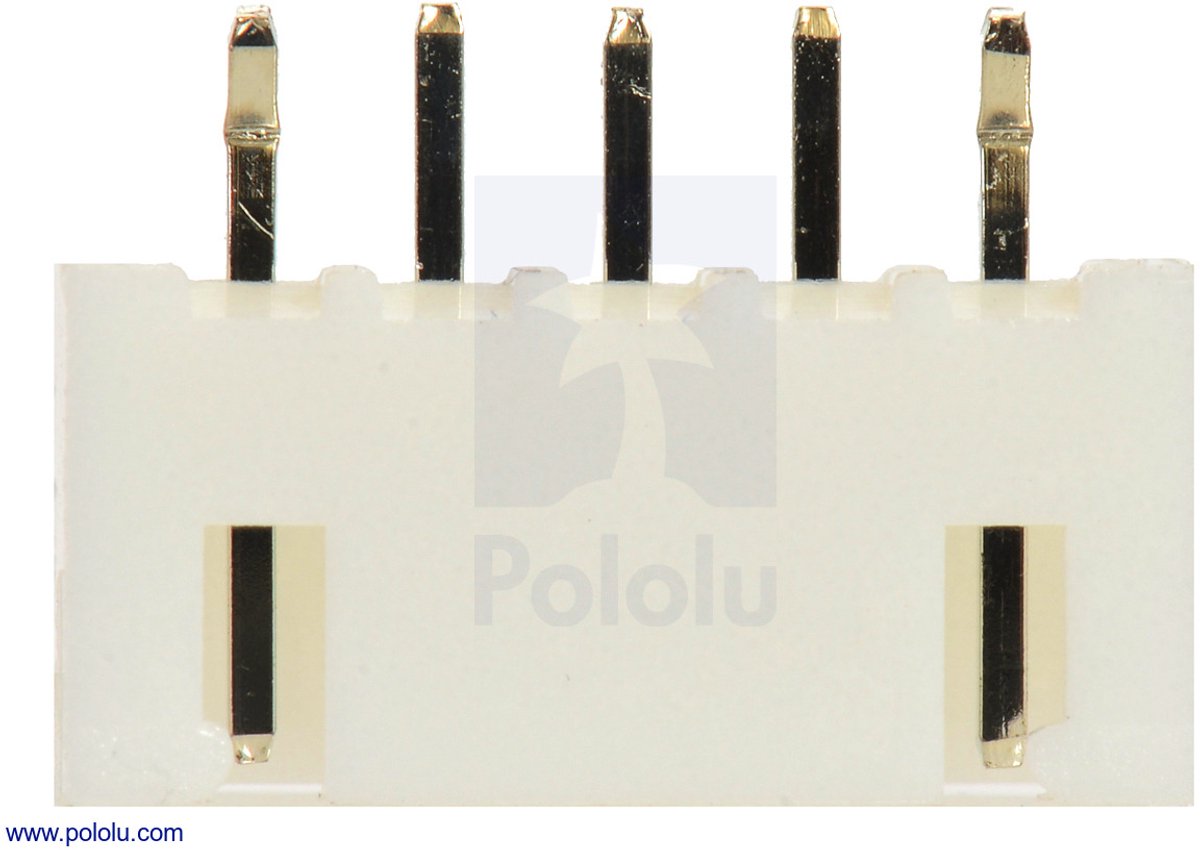Pololu 2720 2.5 mm JST XH-Style Shrouded Male connector: 5-Pin, Straight (2-Pack)