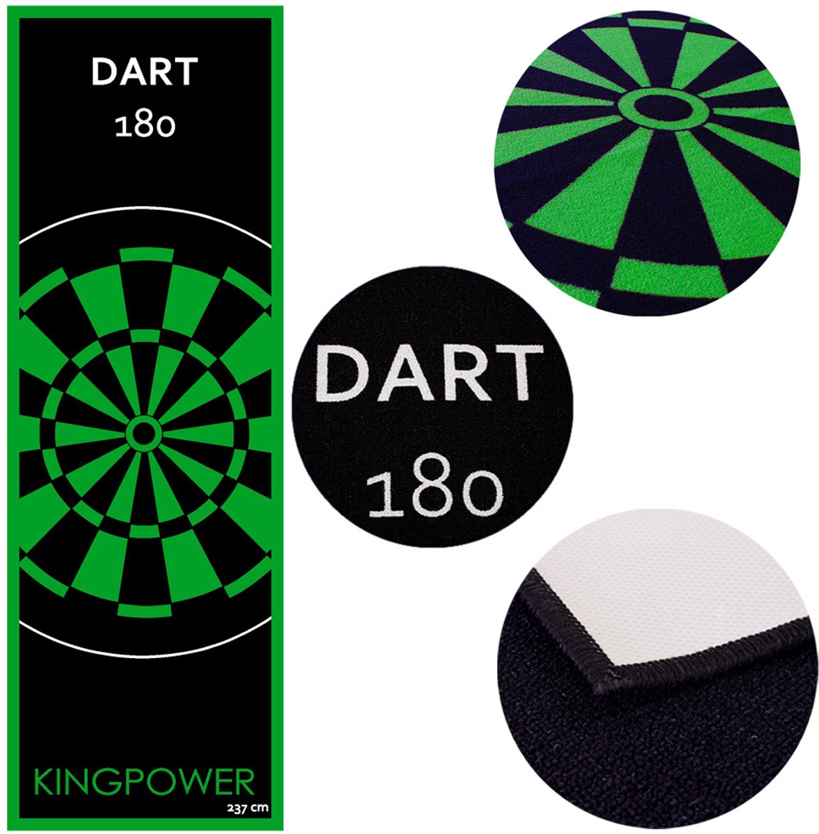 Kingpower Dart Mat Dart Tapijt Toernooimat Afvoerlijn Vloerbescherming Accessoires Darts Dartbord Dartbord 2 maten 237cm en 290cm verschillende designs
