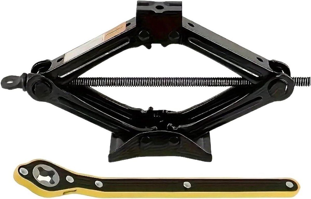 Auto krik - Vloerkrik set - Voertuigonderhoud - Opvouwbaar horizontaal - 2 ton capaciteit - Zwart
