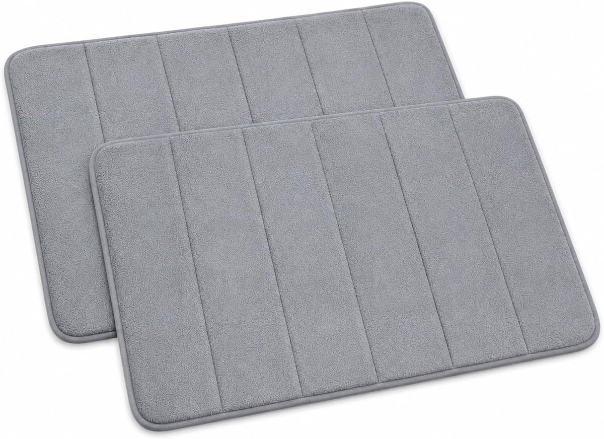 KZQ Antislip Badmatten Set Van 2 60x40 Cm Met Stevige Grip Voor Badkamer Wastafel En Toilet