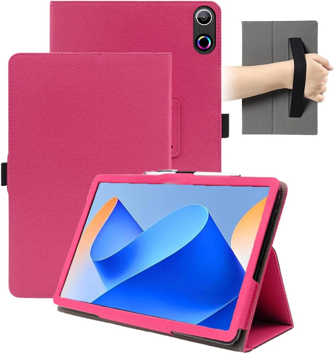 Tablethoes - Beschermhoes - Tabletbescherming - Multi-hoekstandaard - 10 inch - Roze