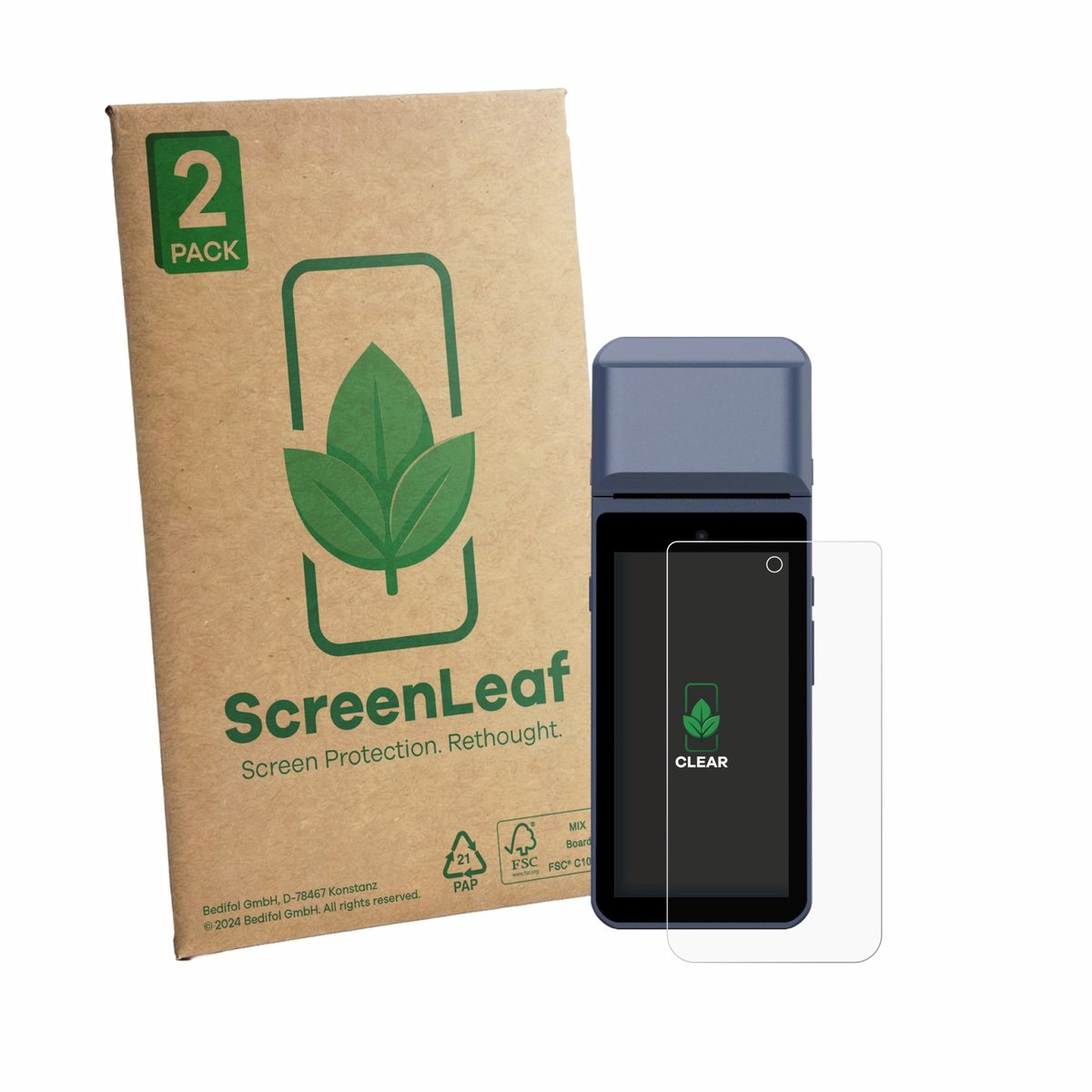 2 Stuks Screenprotector voor Pax M9200 - Hoogwaardige Beschermfolie transparant