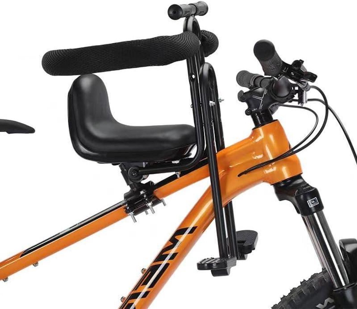 Kinderfietsstoel Voor - Kind voorzitje Fiets - Veilig Fietsen - Verstelbare Zithoek - 23 x 16 cm - Zwart