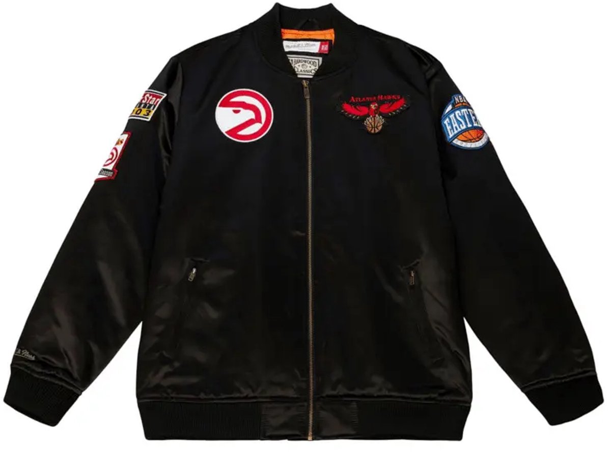 Satijnen bomberjack Mitchell & Ness Flight Atlanta Hawks