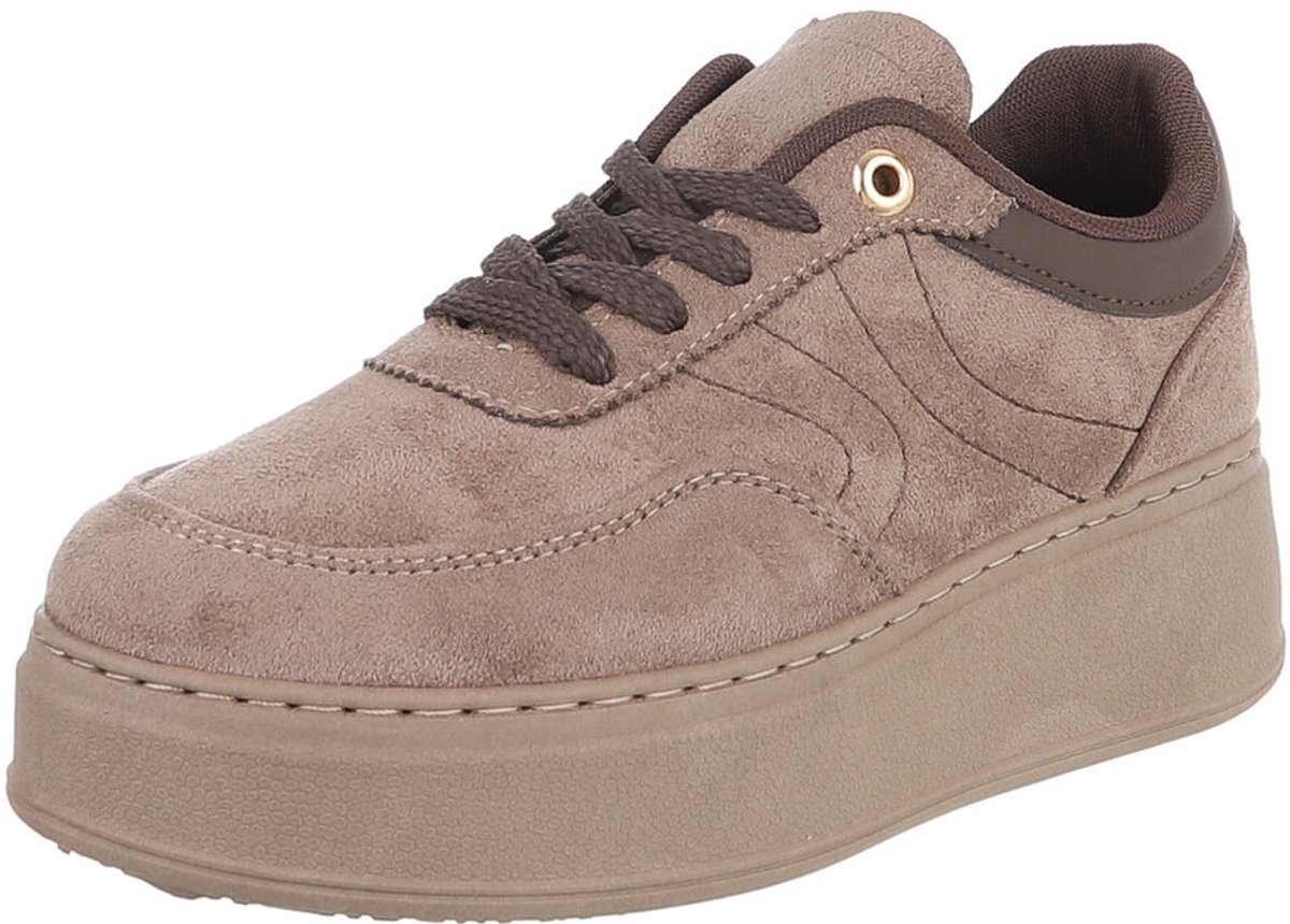 Sneaker - Platformzool en vetersluiting - Casual gebruik Mt:41