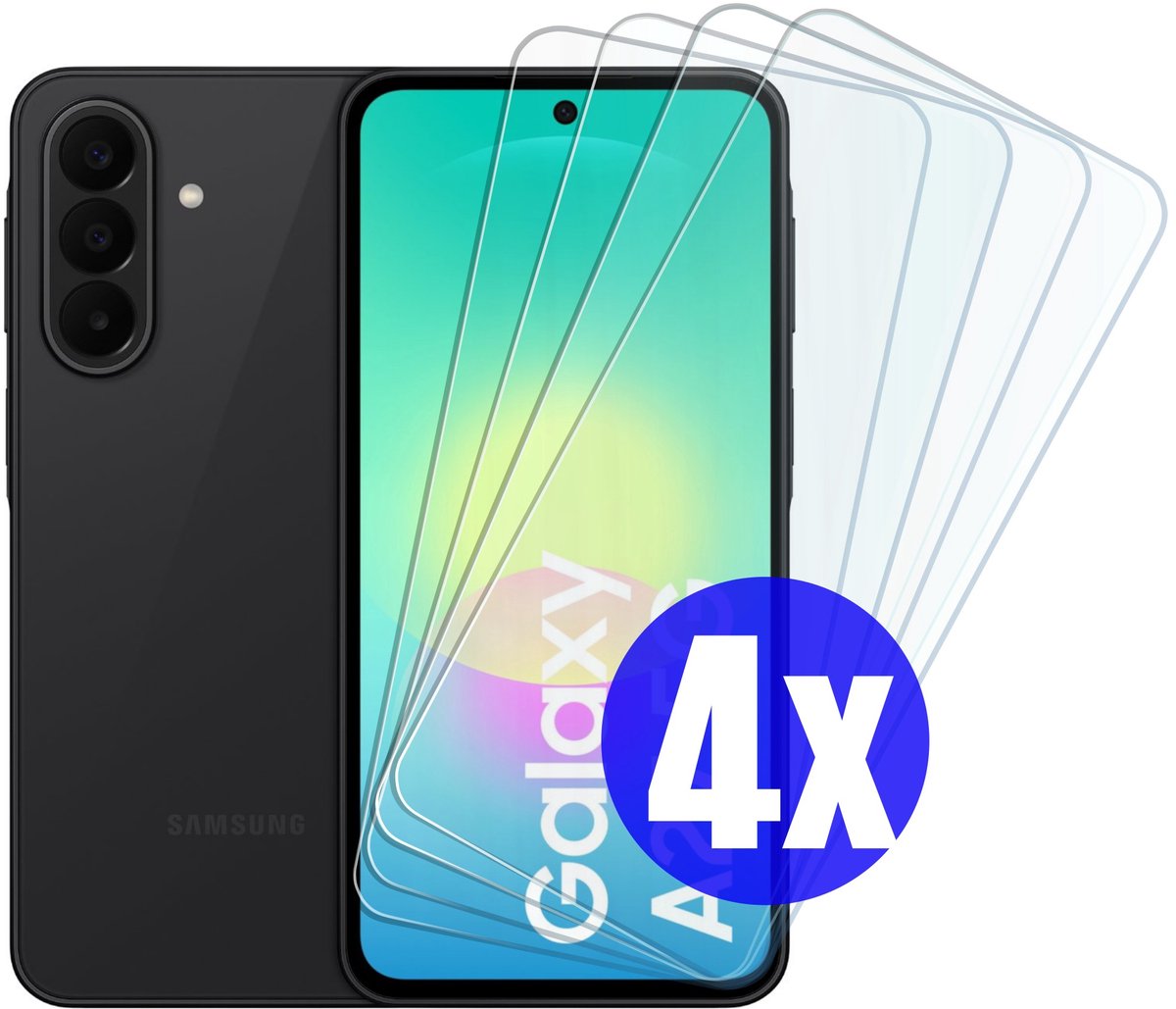 Screenprotector geschikt voor Samsung A27 - Gehard Glas - Tempered Glass Armor Screen Cover - 4 Stuks