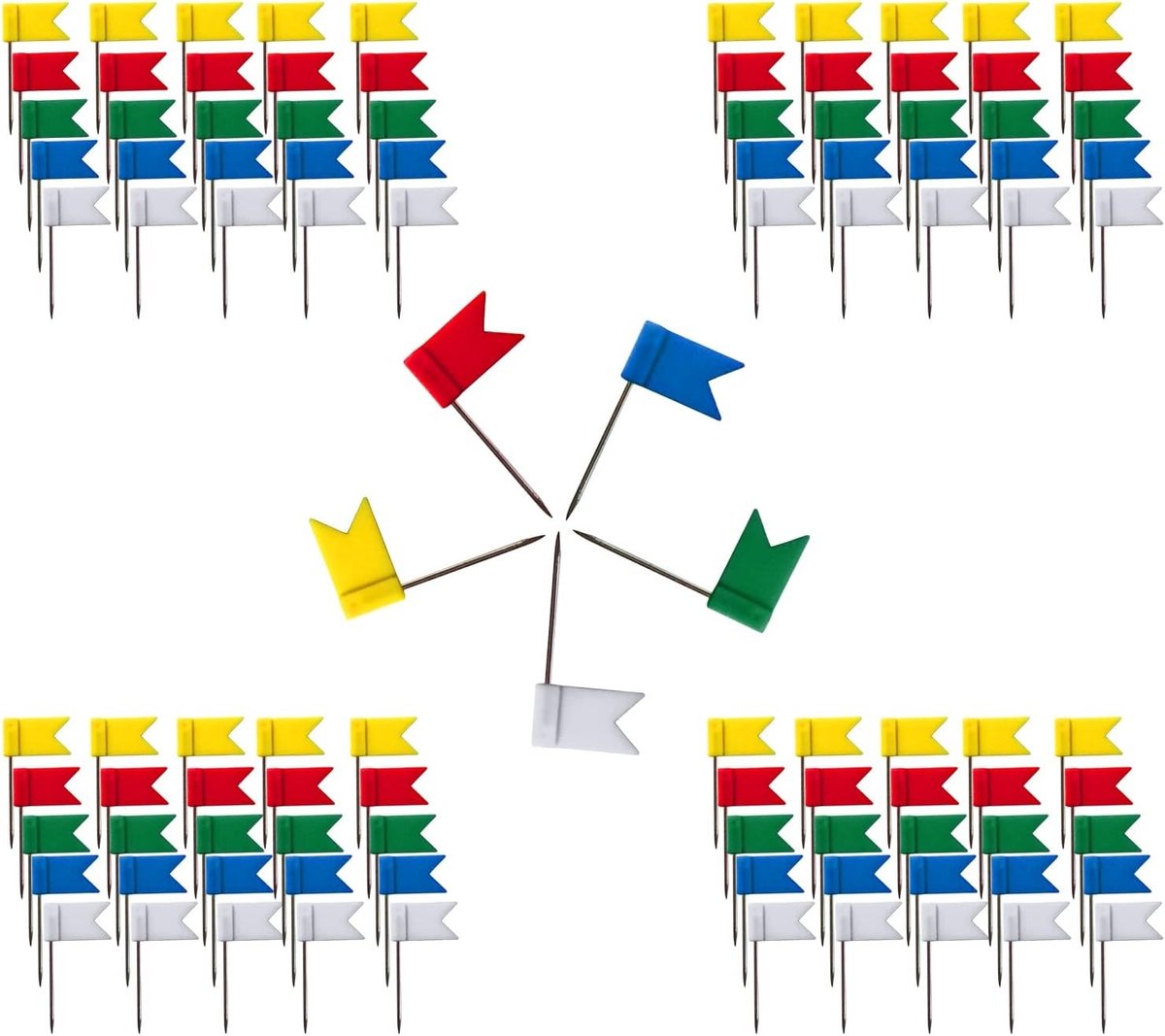 Kleurige Markeerflags, 100 Stuks, Ideaal voor Tuinieren, Projecten en Organisatie