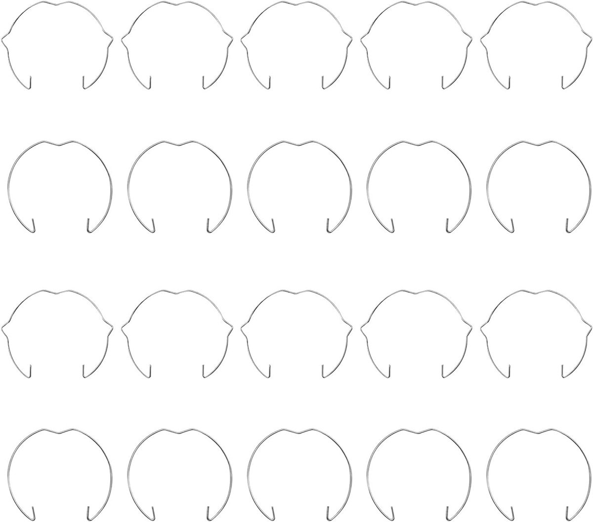 Veilige Montageveren en Ringclips voor MR16 Inbouwspots - Set van 20, Geschikt voor Halogeenlampen, Diverse Maten en Vormen, Diameter 5.4 cm en 5.8 cm