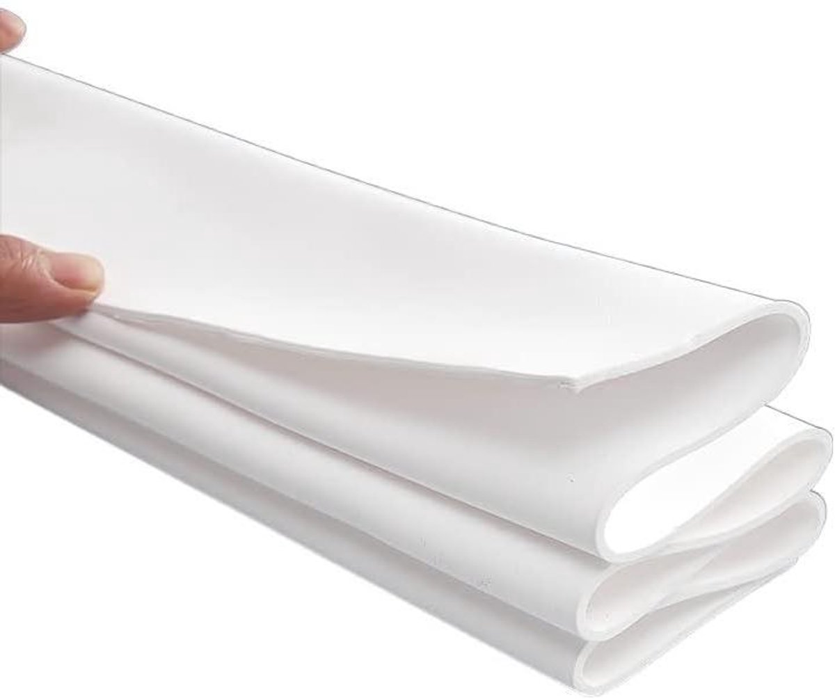 PTFE Plaat - ePTFE Vel - Isolatie Paneel - Hitte Zuur Alkali Bestendig - 2mm dik - Wit