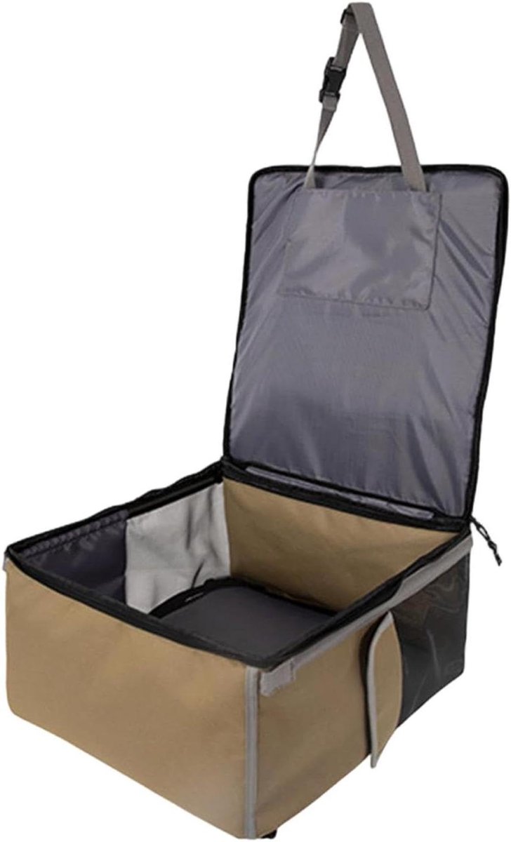 Hondenstoel Auto - Reisstoel Puppy - Veilig Reizen - Converteerbaar Ontwerp - 45 x 42 x 3 cm - Grijs