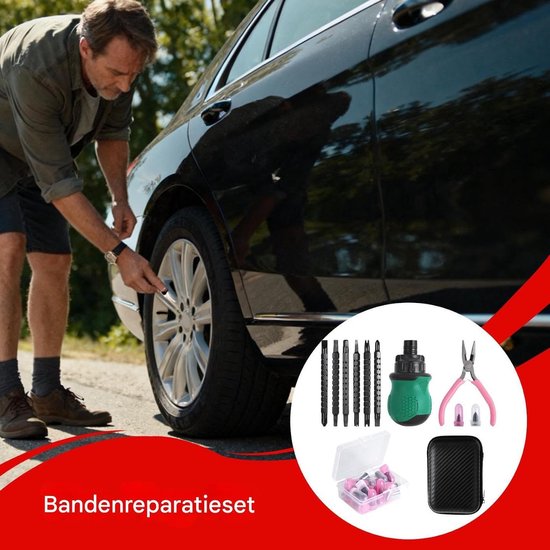 Rubberen Bandenpluggen - Reparatieset - Lekke Band Repareren - Snelle en Veilige Afdichting - 15 x 12 x 9 cm — afbeelding 5