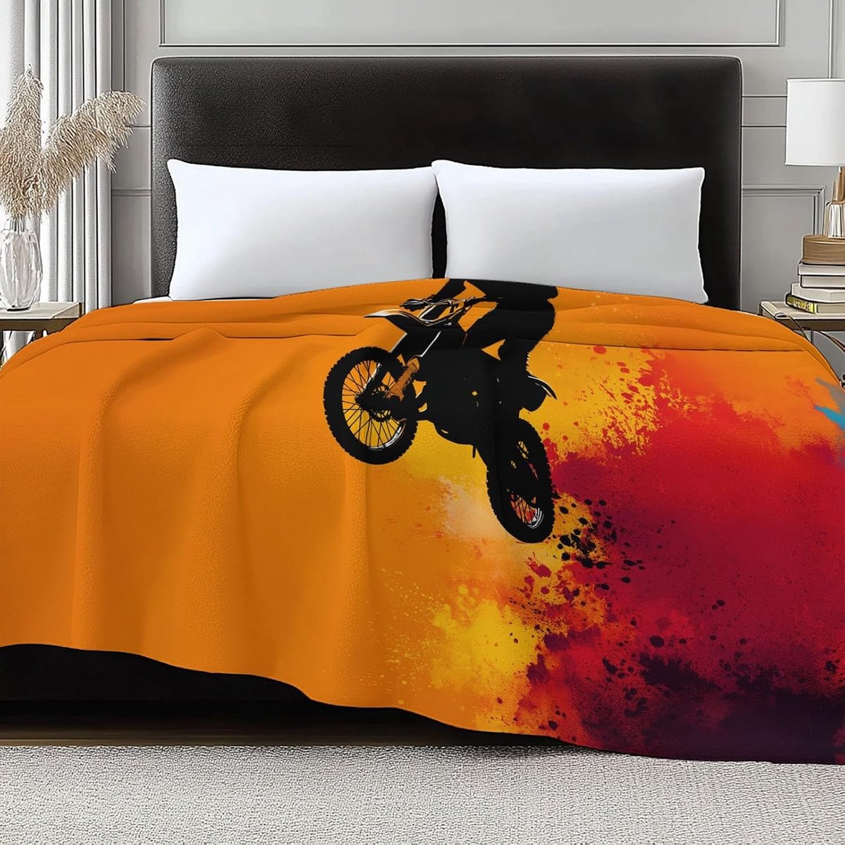 Fleece Deken - Zachte Plaid - Koude Avonden - Microvezel Kwaliteit - 180x220cm - Oranje — cadeau in Wonen & Interieur - foto 4