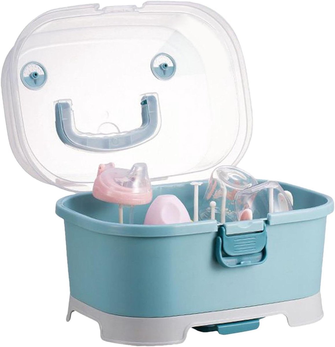 Babyflessenorganizer - Afdruiprek opbergrek - Flessen Drogen - Stofdicht Afdruipbakje - 35 cm - Blauw