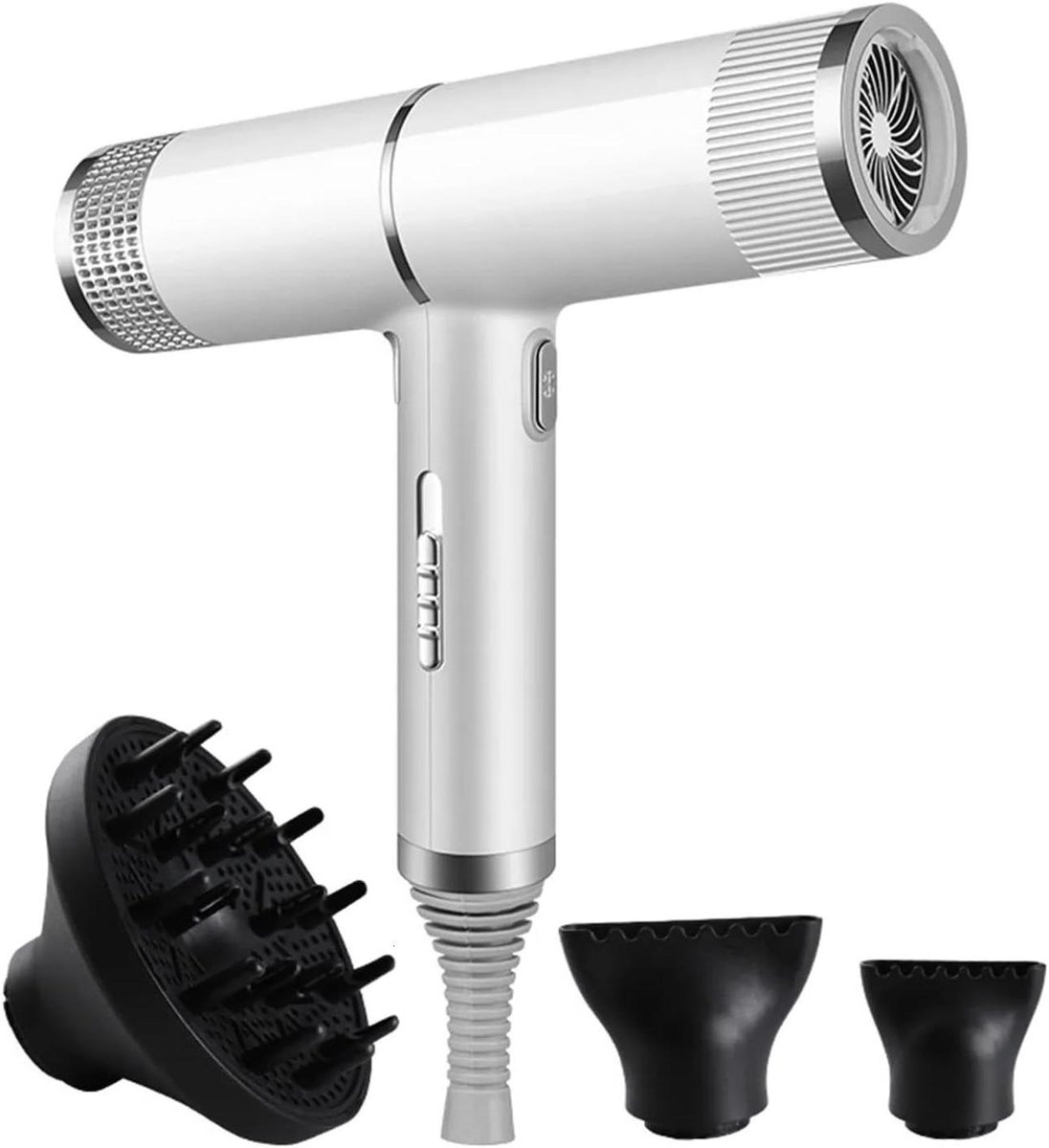 Haardroger met Diffuser - Föhn Haarblazer - Haar Stijlen - Snel en Efficiënt Drogen - 1500 W - Wit