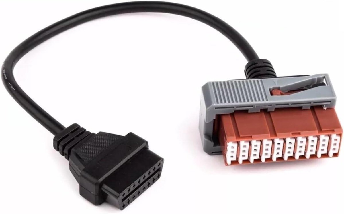 PSA 30-Pins naar OBD2 Adapter - Autodiagnose Kabel - Foutcodes Uitlezen - Compatibel met Lexia PP2000 - 30cm Kabel - Zwart