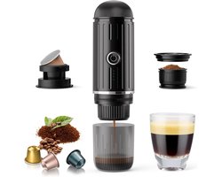 2026 Draagbaar elektrisch koffiezetapparaat voor gemalen koffie en NS-capsules. Snelle zelfverwarmingstechnologie met USB-C. Perfect voor campers, wandelen, kamperen, kantoor en een actieve levensstijl. Een ideaal kerstcadeau voor mannen.