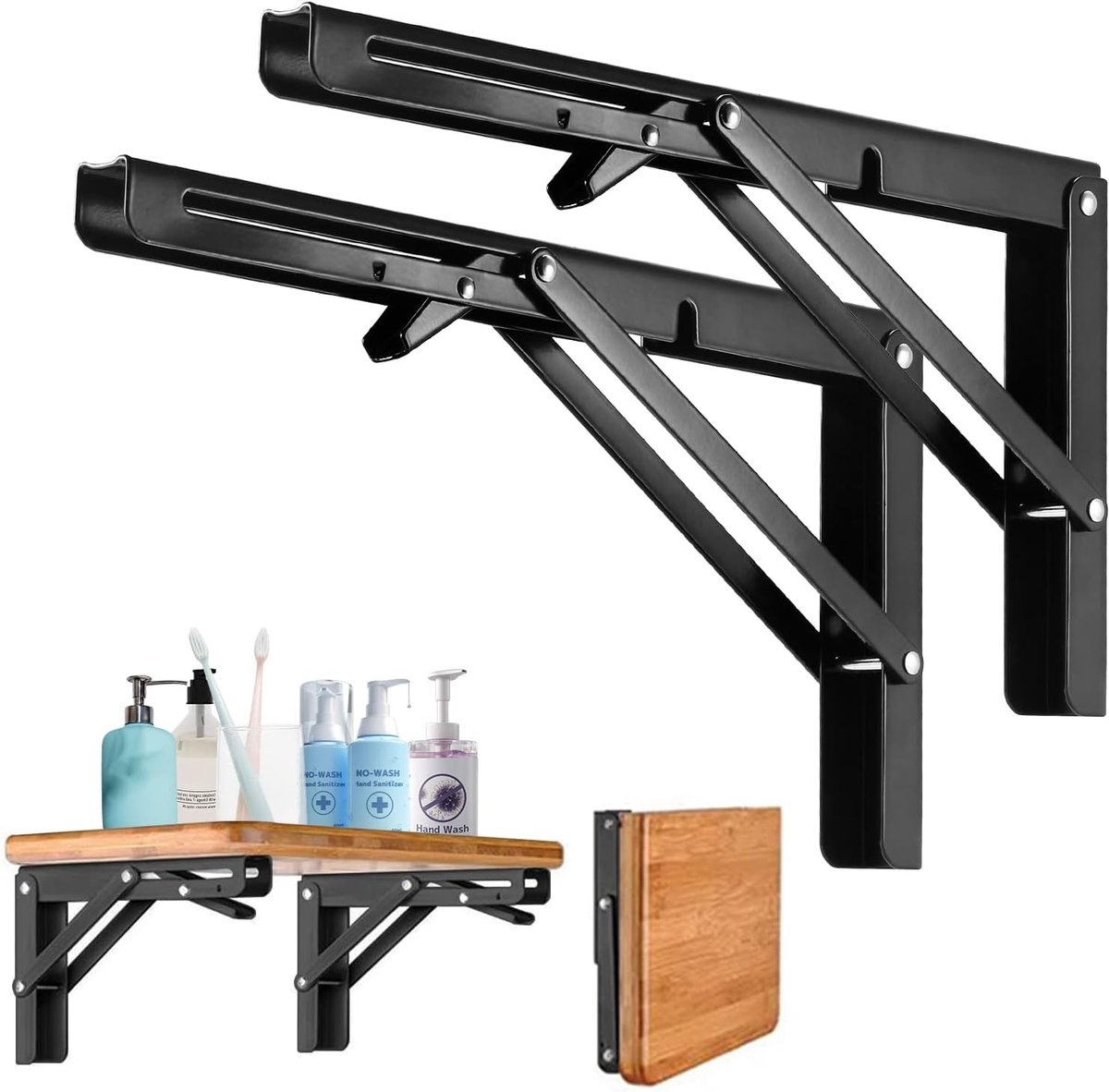 Klapconsole voor zware belasting - 300 mm - Koudgewalst Stalen Wandhouder - Voor Tafel en Plank