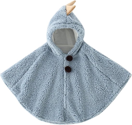 Baby Poncho met Capuchon - Kinder Cape Baby Cape - Warm Houden - Zachte Fleece Stof - One Size - Roze — afbeelding 5