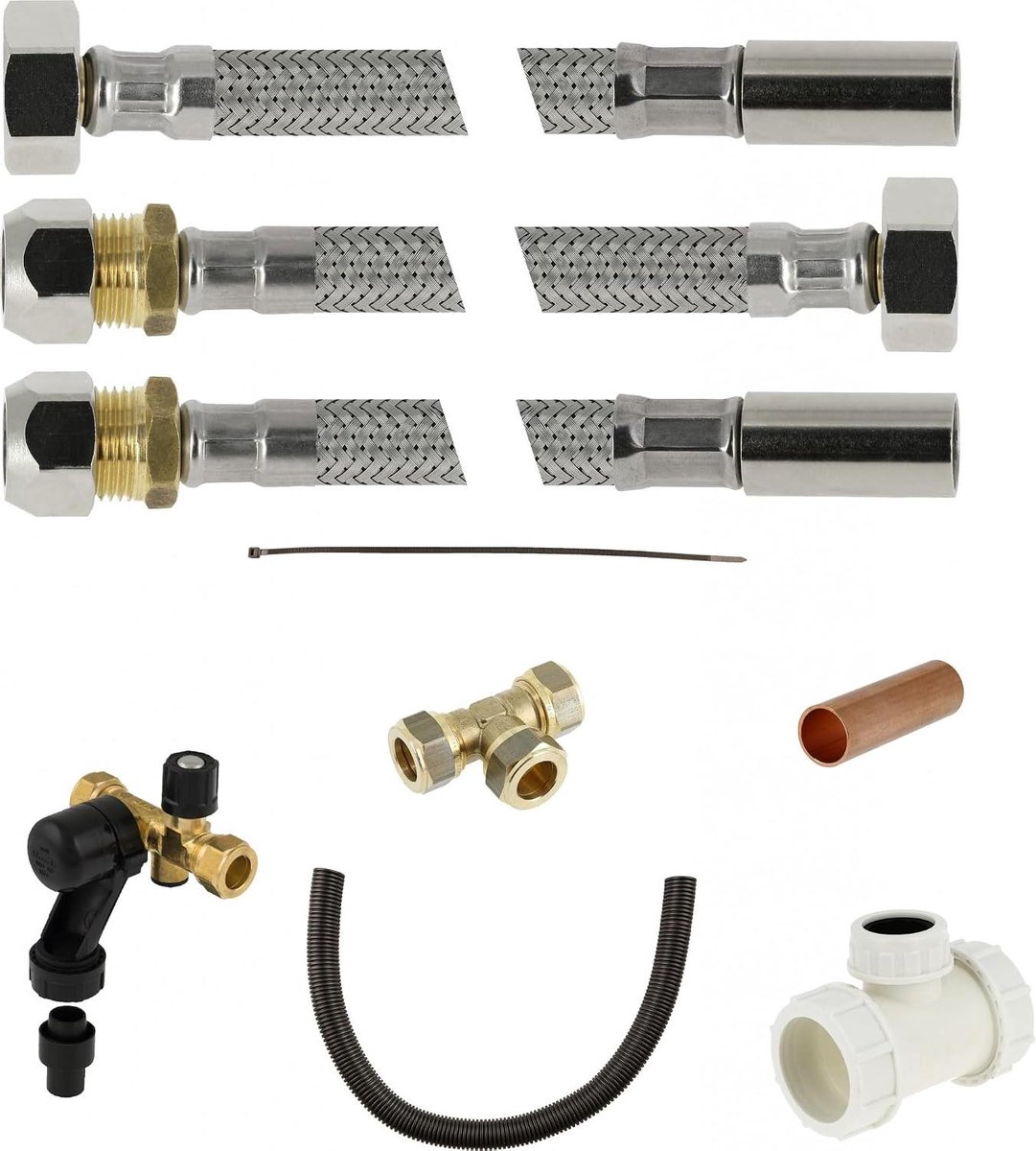 Boiler Aansluitset - CV Set - Verwarmingsinstallatie - Compleet geleverd - Standaard maat - Metaal