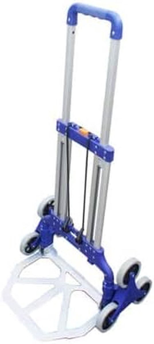 Aluminium steekwagen - Opvouwbare trappenwagen - Materiaal transporteren - Trapklimmer functie - 120 kg draagkracht - Zwart
