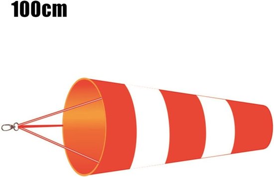 Windzak - Windmeter Windvaan - Windrichting Meten - Hoge Zichtbaarheid - 80 cm - Rood Wit — afbeelding 5
