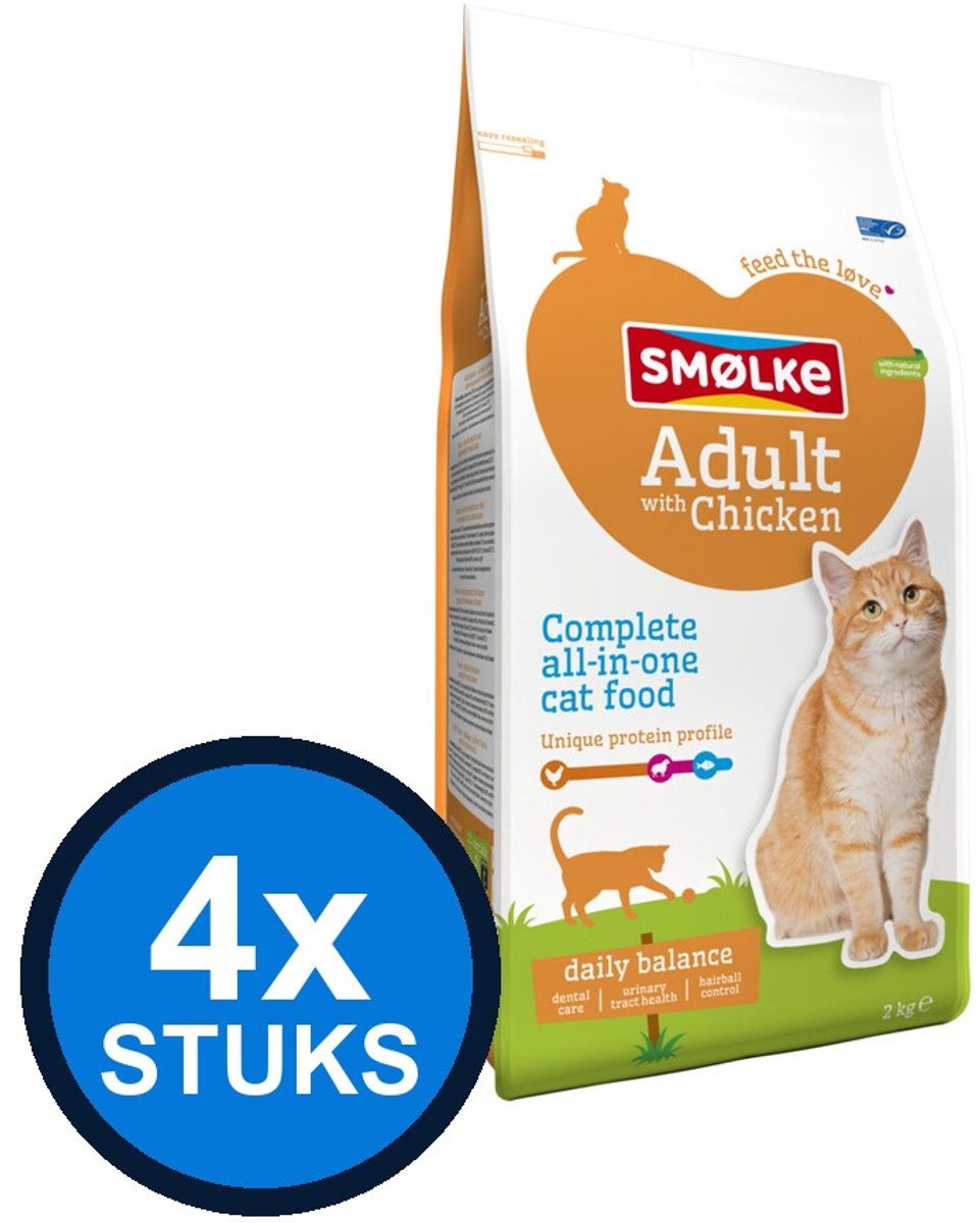 Smølke Smølke kat adult chicken&rice 2kg