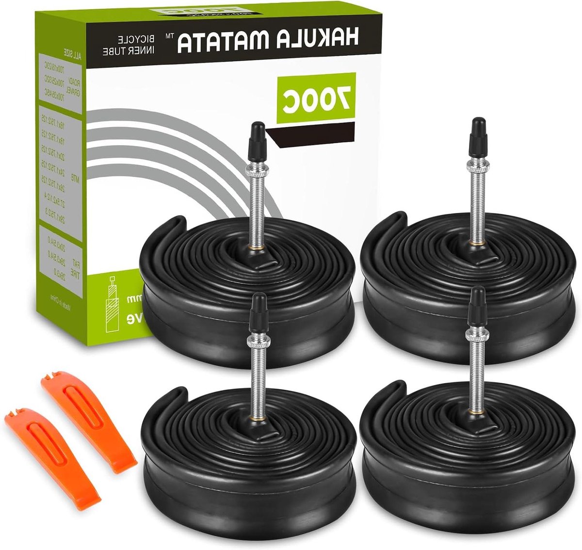 Racefiets Binnenbanden - Fietsband Binnenband - Fietsreparatie - Butyl Rubber - 700x18-25C 48mm - Zwart
