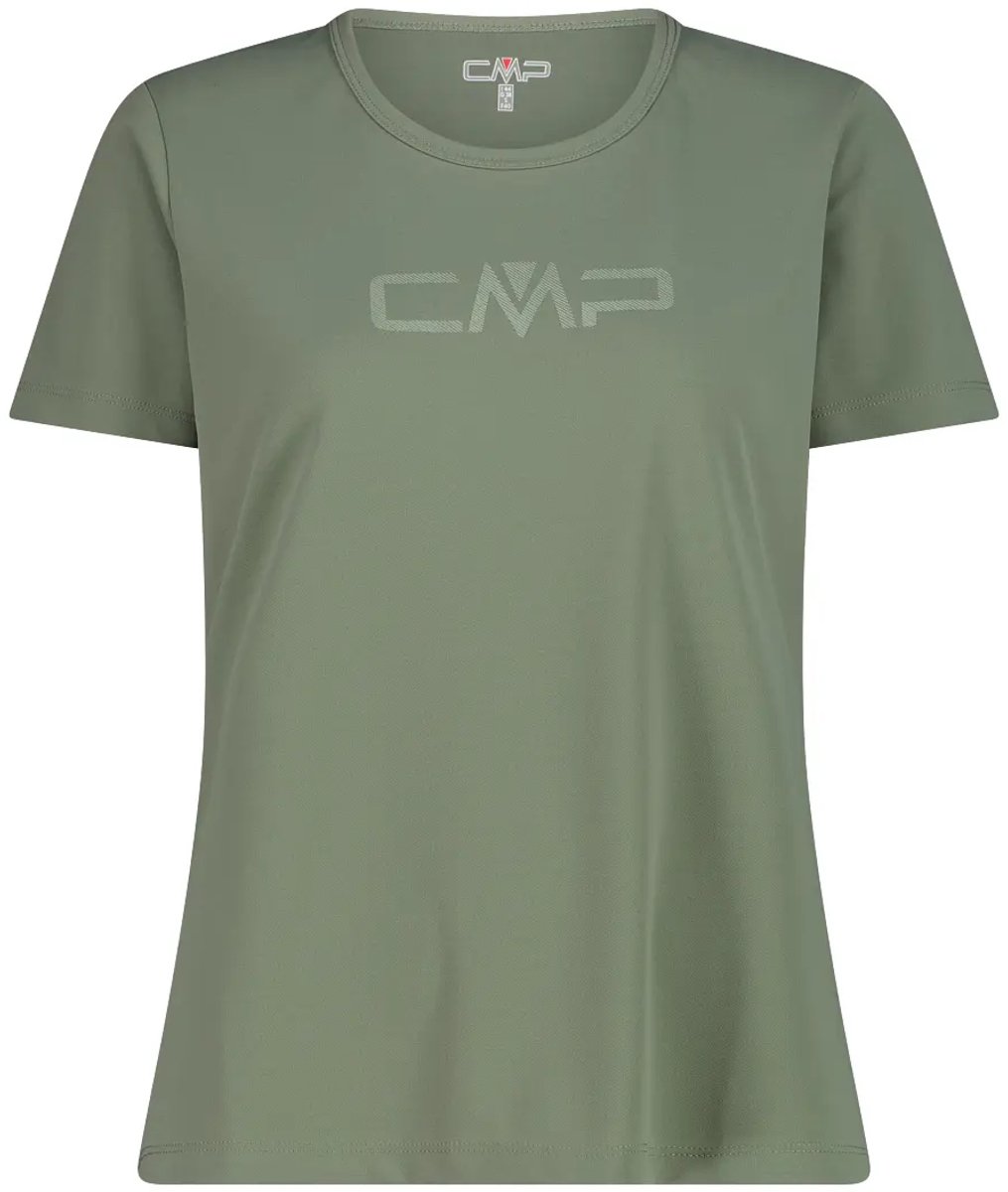 T-shirt met ronde hals met logo dames CMP Avocado