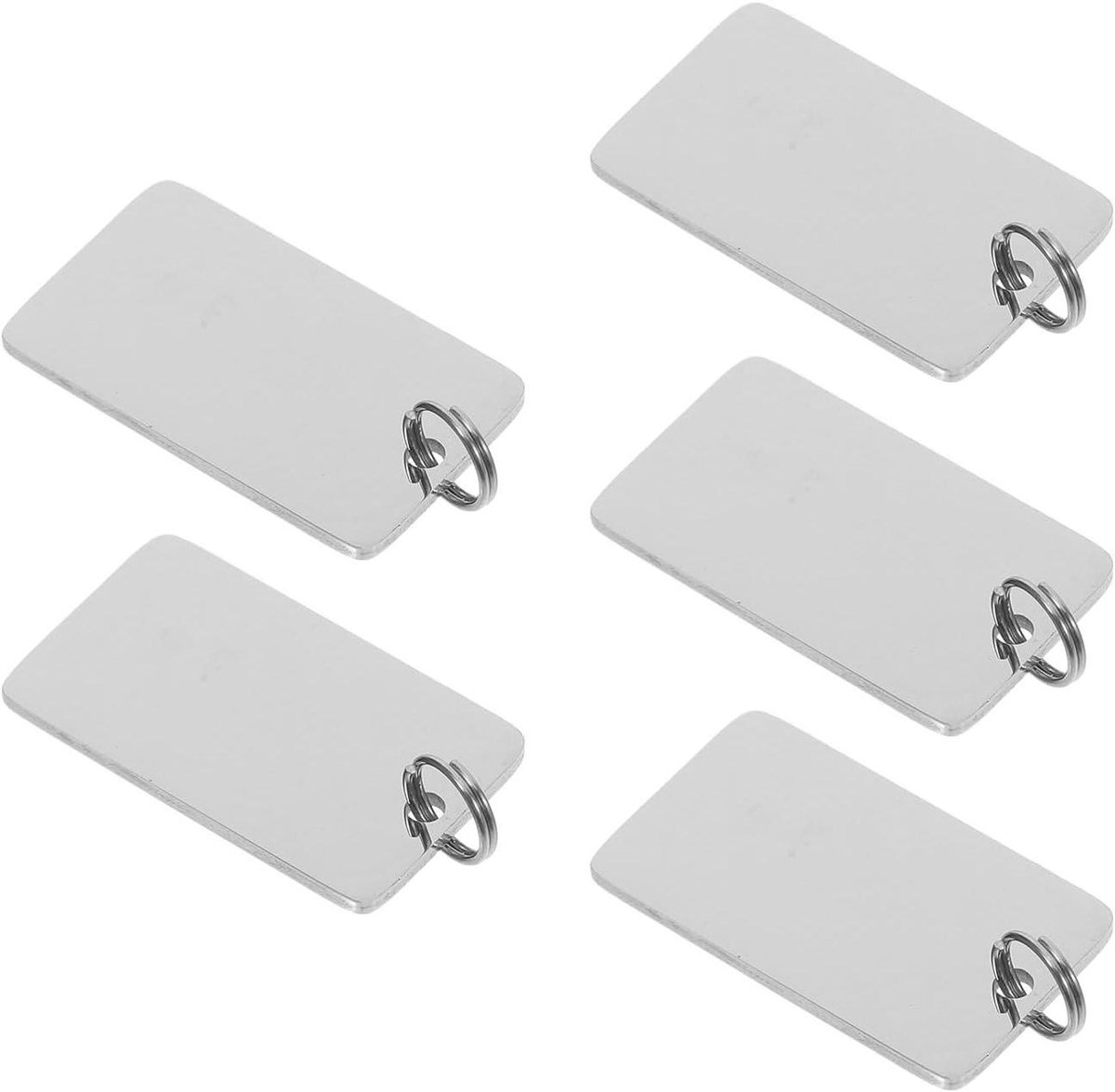 Metalen Stempelplaatjes - Graveerbare Labels - Identificatie Maken - Roestvrij Staal - 3.2 x 1.8 cm - Zilver
