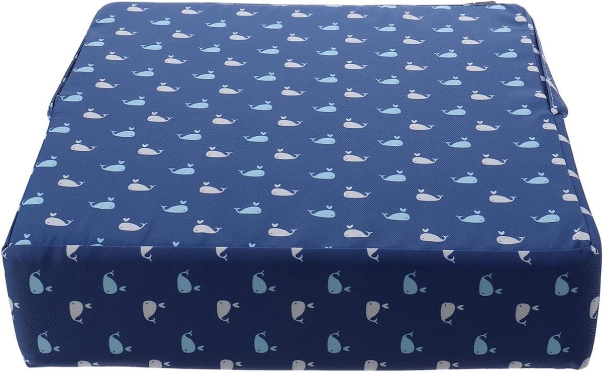 Kinder Stoelverhoger - Zitkussen Baby - Aan Tafel Zitten - Met Veiligheidsriemen - 32x32x8 cm - Blauw