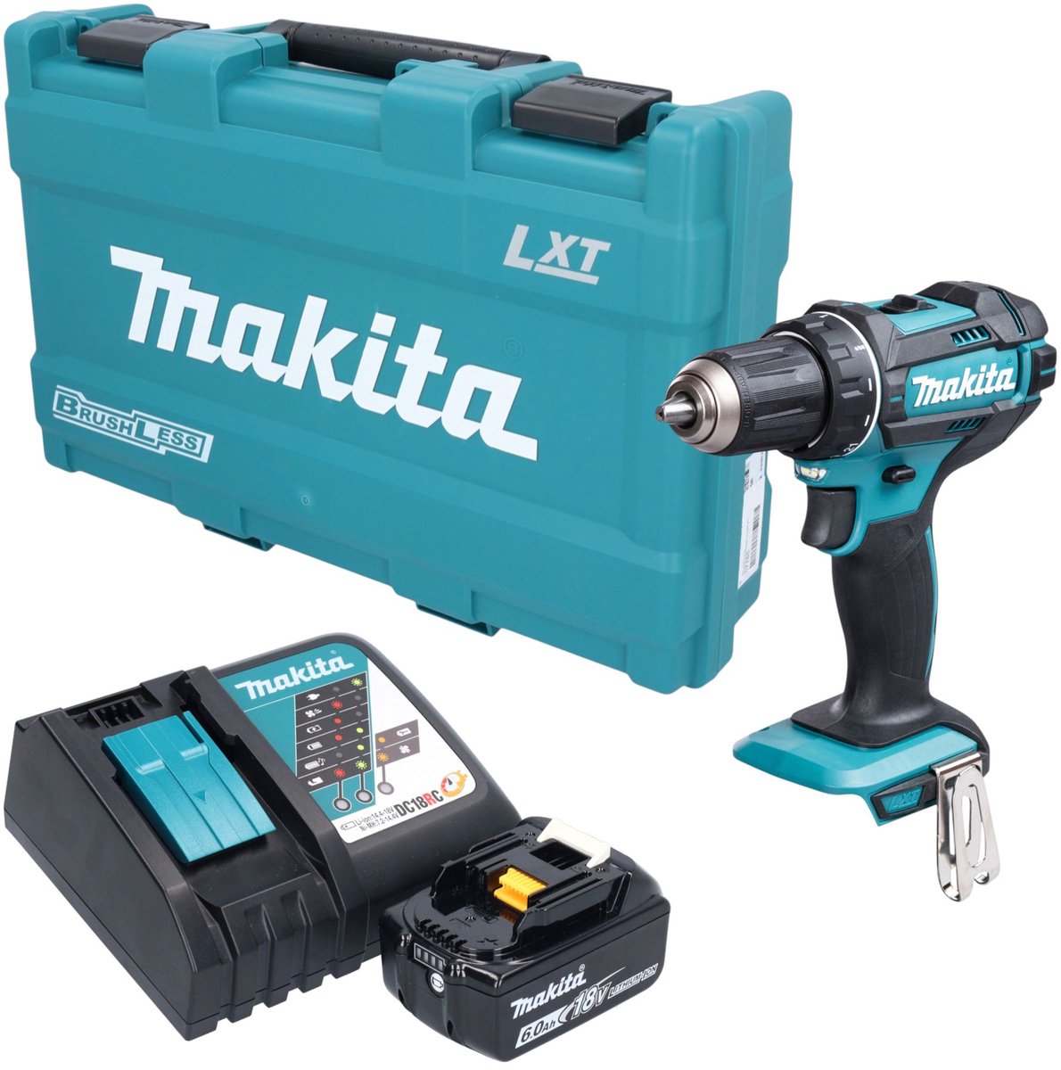 Makita DDF 482 RG1K accuboormachine 18 V 62 Nm + 1x accu 6,0 Ah + oplader + koffer
