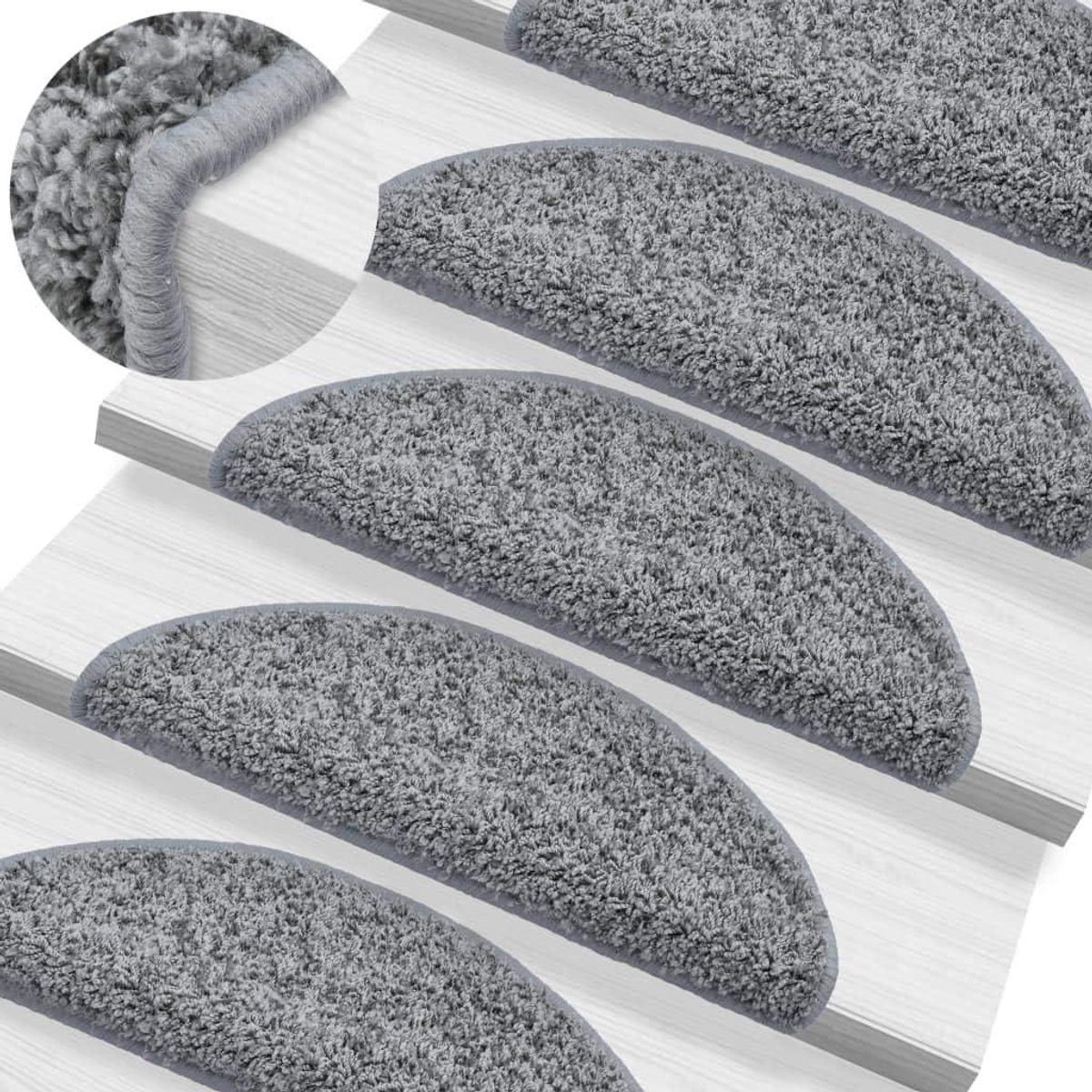 Trapmatten - Trapbekleding - Trap Beschermen - Antislip - 65 x 25 cm - Grijs