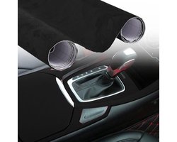 Autofolie Suede Look - Microvezel Folie - Auto Interieur Upgraden - Zachte Pluche Textuur - 30 x 152 cm - Zwart