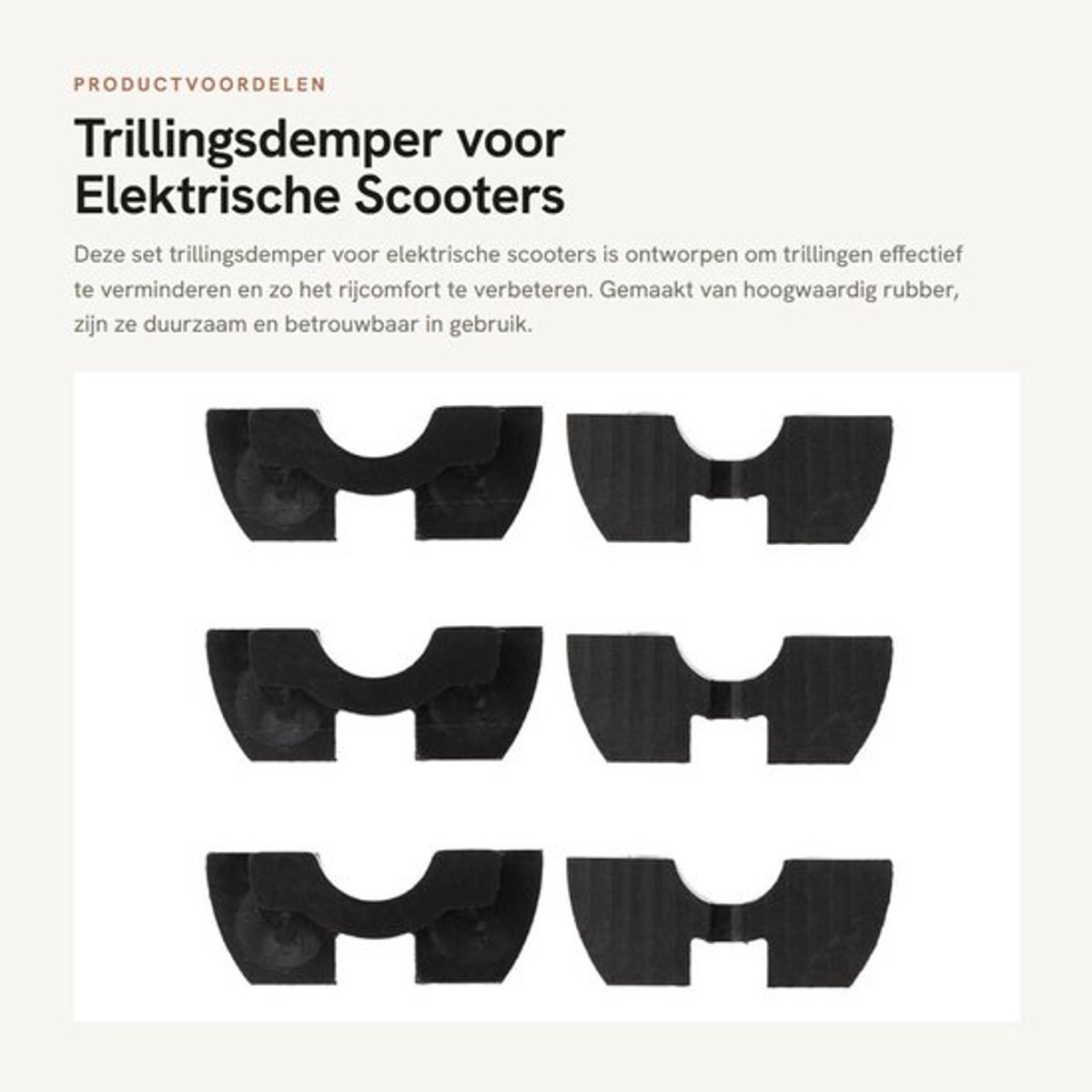 Trillingsdemper voor Elektrische Scooters in Diverse Dikten