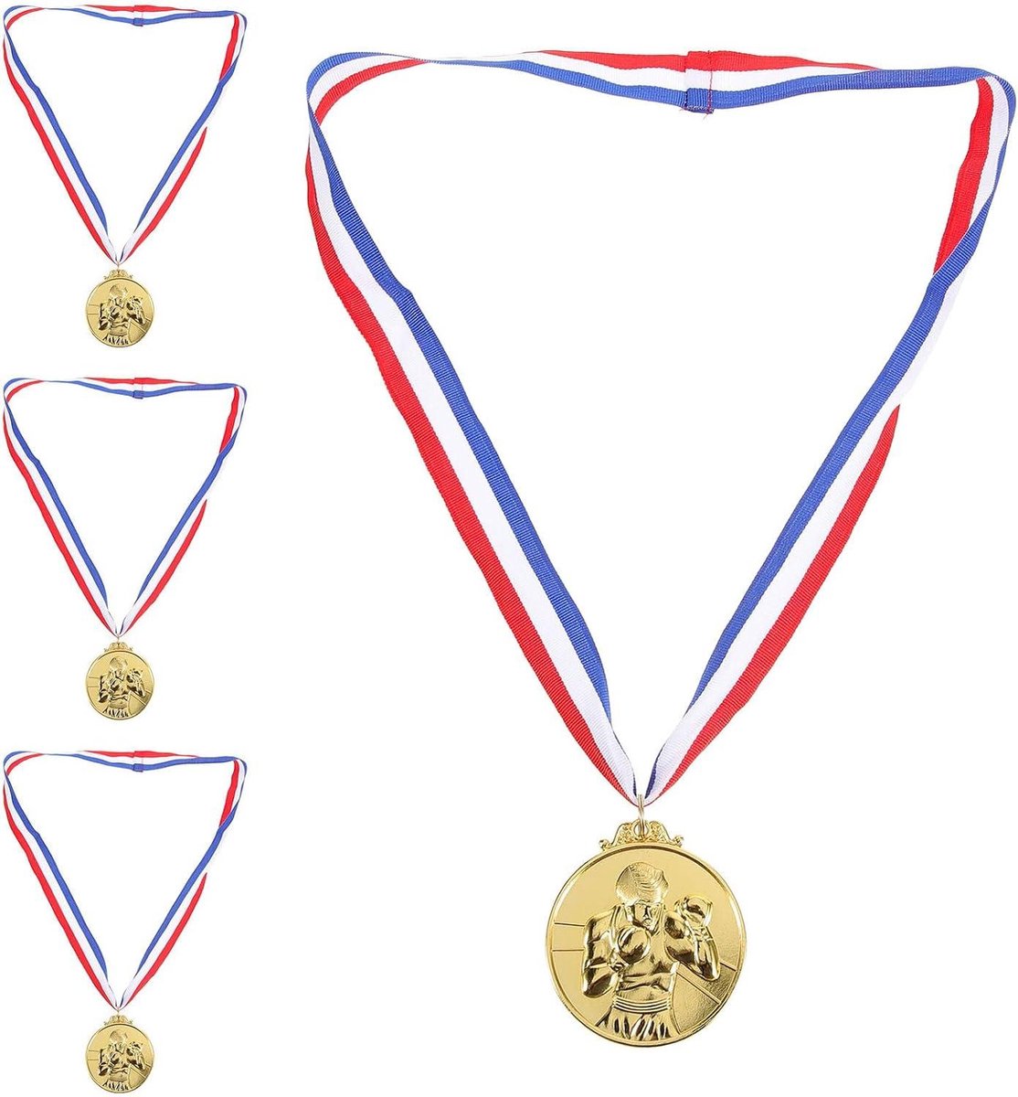 Sportmedailles Boksen - Prijzen Boksen - Wedstrijden Uitreiken - Gedetailleerd Ontwerp - 7 cm - Goud