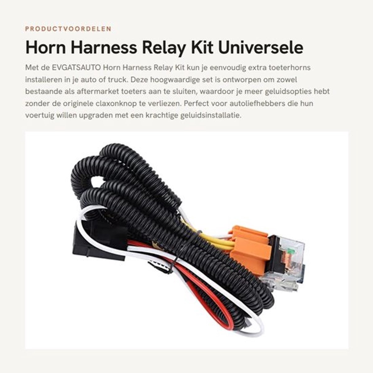 Hoorn Relais Kit - 12V Universeel - Voor Auto/Vrachtwagen - Inclusief Bevestigingsstrip - Hoogwaardige Prestaties - Geschikt voor Extra Toonsoorns