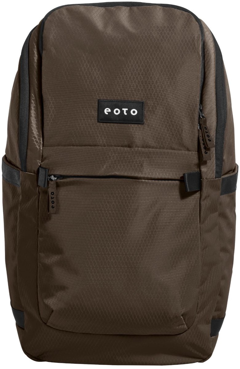 eoto schoolrugzak rugzak met laptopvak Easy27 Backpack 27L Mocca Brown bruine