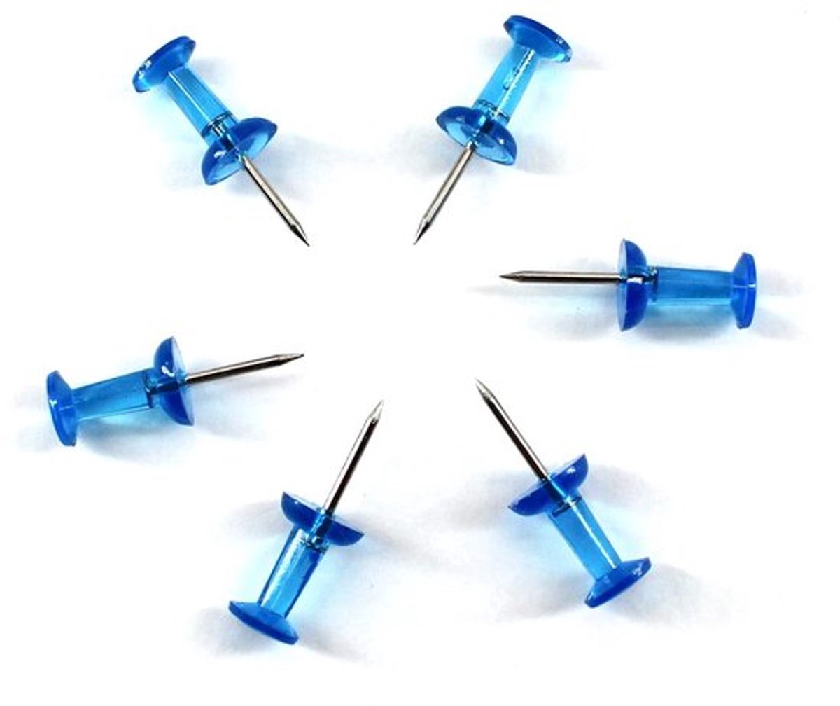 300Pcs Duim Tacks Kaart Marker Push Pins, Nieuwigheid Leuke Kaart Tacks Push Pins Blauw Pushpins Voor Bulletin Board School Kantoorbenodigdheden