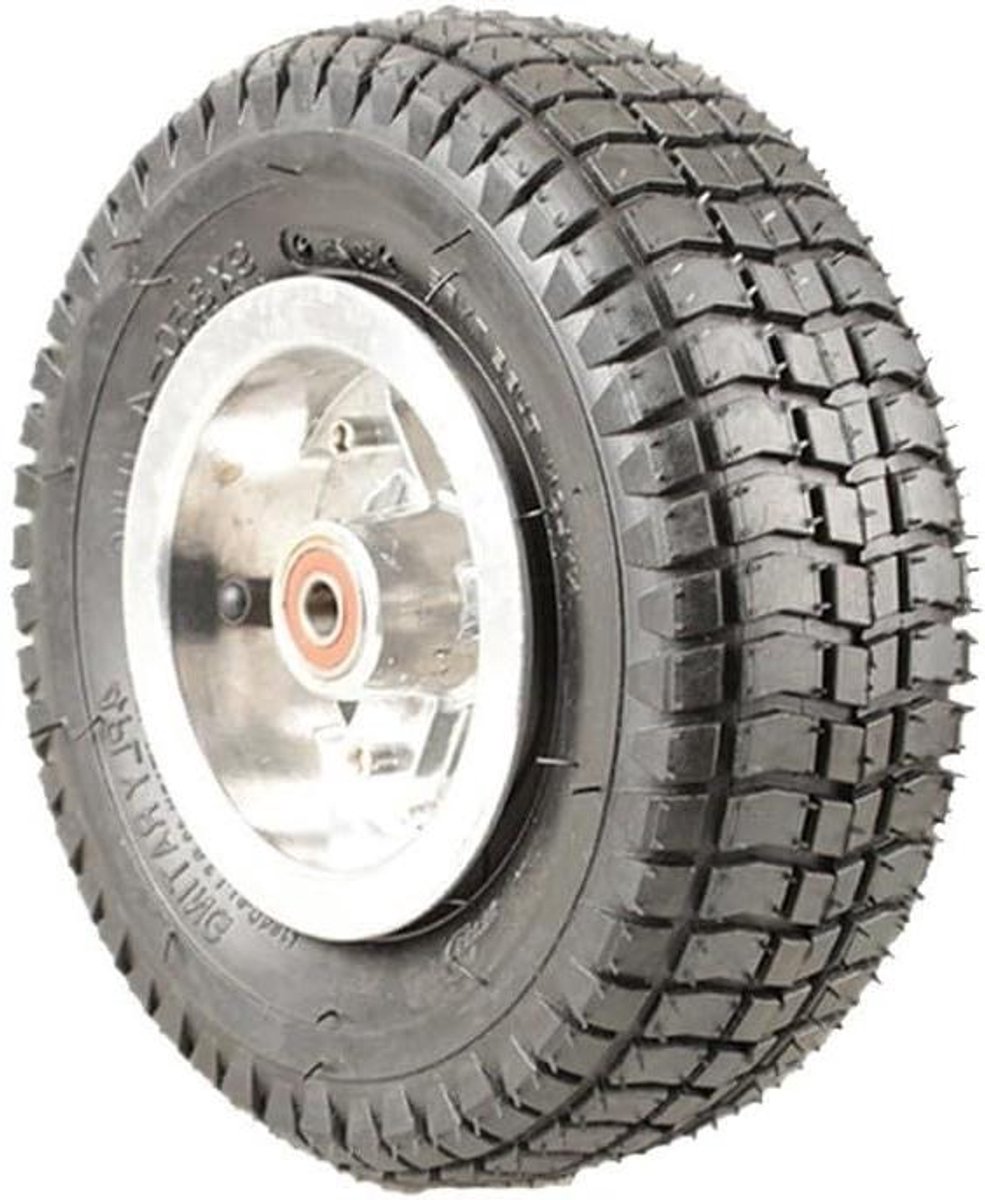 Vervangende Band - Wielset - Scooter Onderhoud - Aluminium Velg - 9x3.50-4 - Zwart