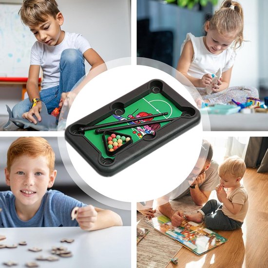 Pooltafel Spel - Biljarttafel Speelgoed - Kinderspel - Draagbaar Tafelblad - 15 x 9 x 1.2 cm - Niet gespecificeerd — afbeelding 2