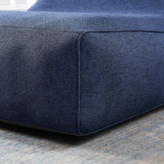 Opblaasbare Ligstoel - Strandstoel Luchtbank - Outdoor Relaxen - Dubbelwandig Textieloppervlak - 123 x 110 x 68 cm - Blauw — afbeelding 3