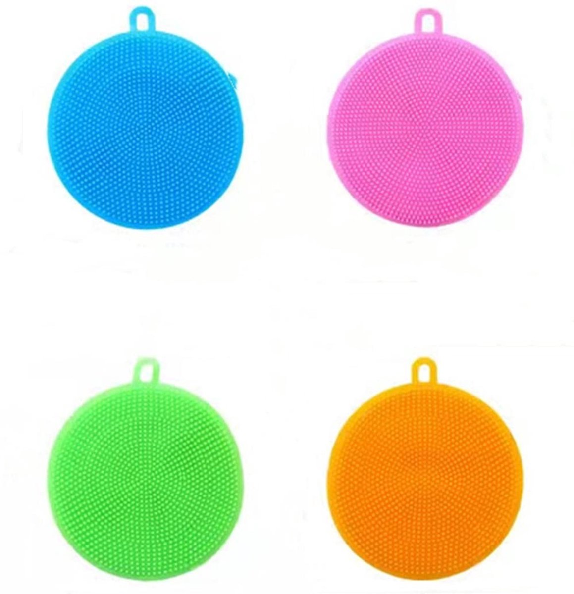 Omgoods - Set van 4 Multifunctionele Siliconen Afwasborstels