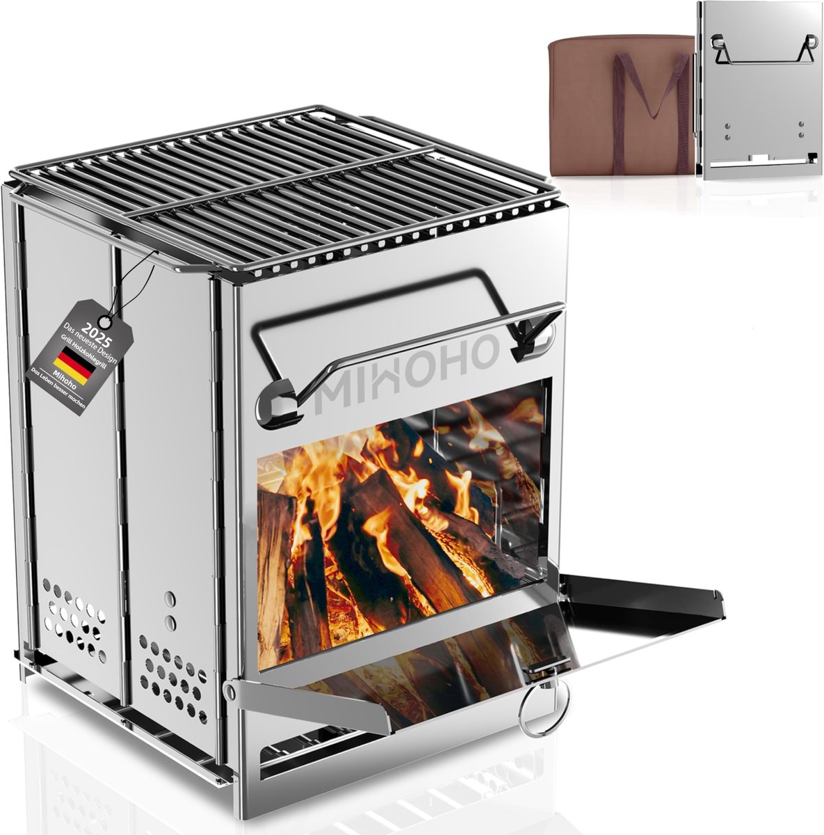 Omgoods - Vouwbare RVS Barbecue Grill voor Buiten