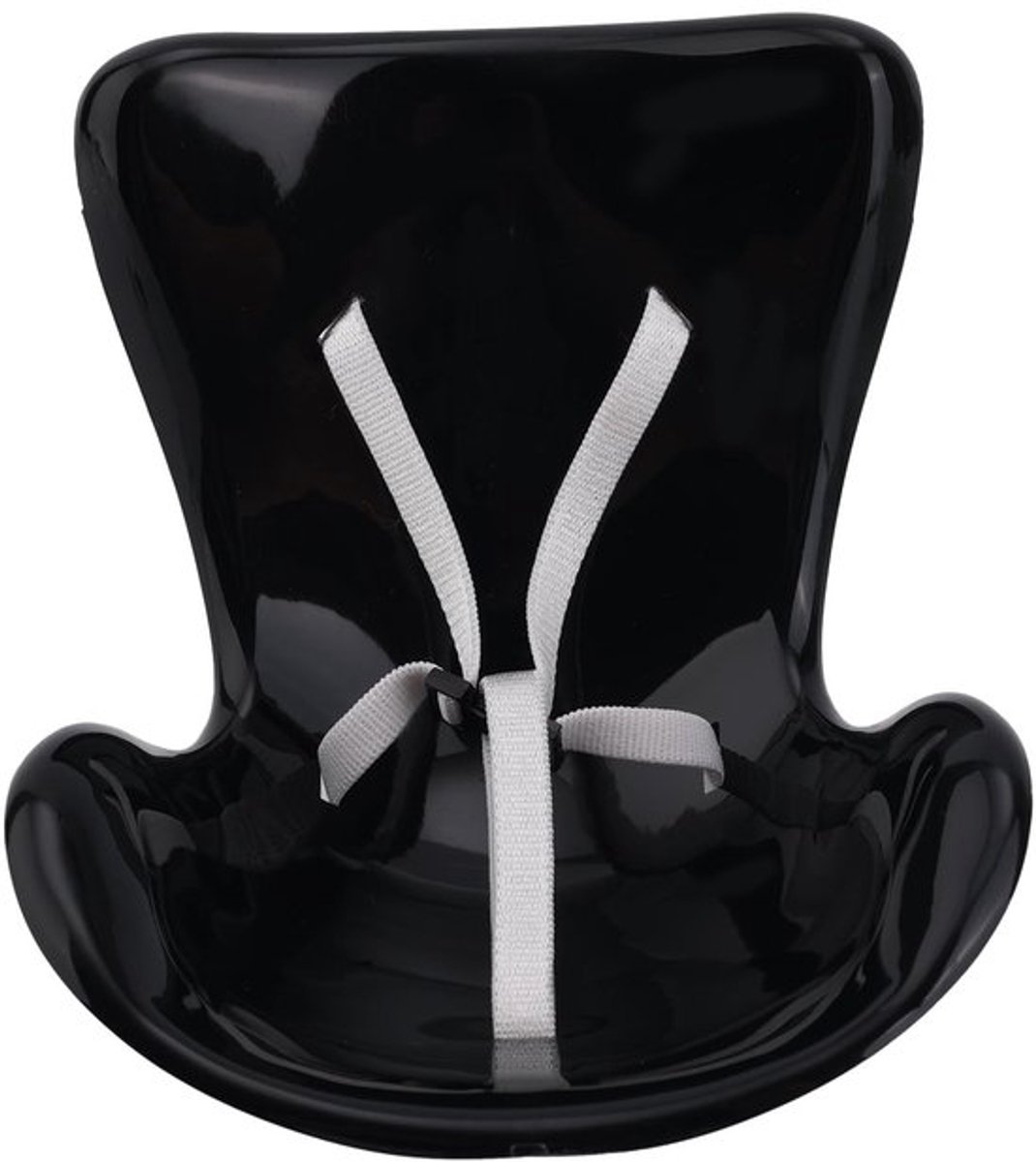 Autostoel voor Poppen - Zwart - Plastic - Inclusief 2 Ventilatieroosterclips - Afmetingen 11x9,8x9cm - Decoratie Accessoire - Poppenstoel
