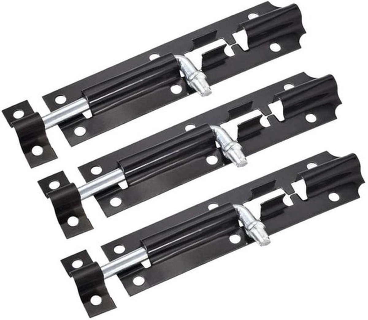 Klink Heavy Duty - Tuinhek/Schuurdeur - Bevestigingen - Eenvoudig te monteren - Sterke metalen bout - Hangslot optie - Deurslot