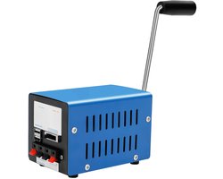 Reky Generator - Handgenerator - Handslinger Generator USB - Stroomgenerator - Noodstroom - Oplader - 20 W - 18 x 11,4 x 9,5 cm Blauw