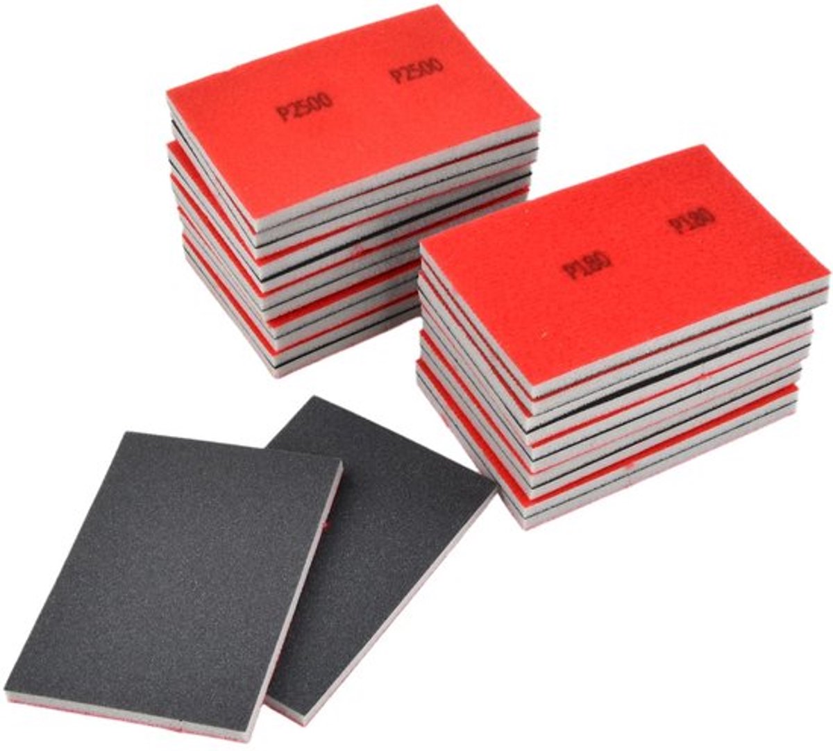 Schuurpads 24 Stuks - Schuursponzen - Handschuurblokken - Korrel 180/240/320/400/600/800/1000/1200/1500/2000/2500/3000 - Aluminiumoxide - Flexibel en Aanpasbaar - Schuurmiddelen